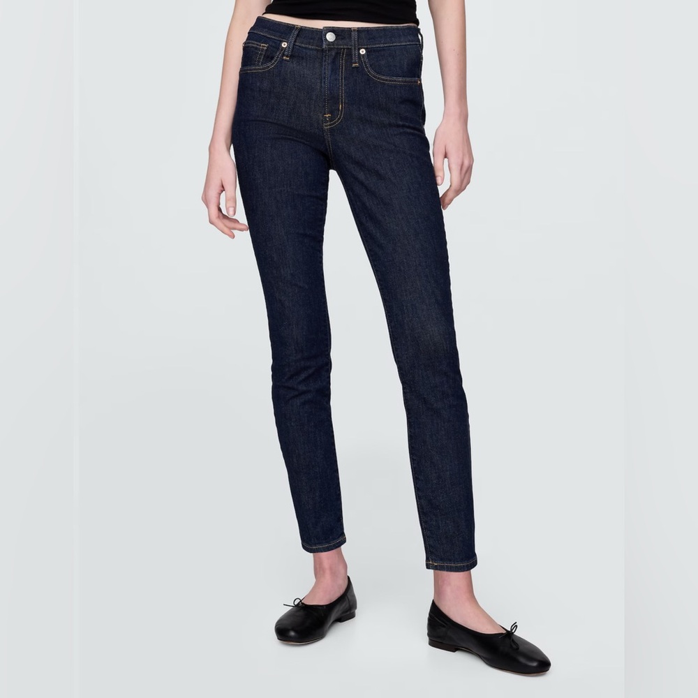 GAP True Skinny Mid Rise Dark Wash Jeans NWT Women’s Size 29 Tall
